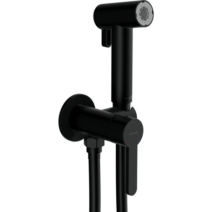 Смеситель с гигиеническим душем CERSANIT OLIVA черный 68990